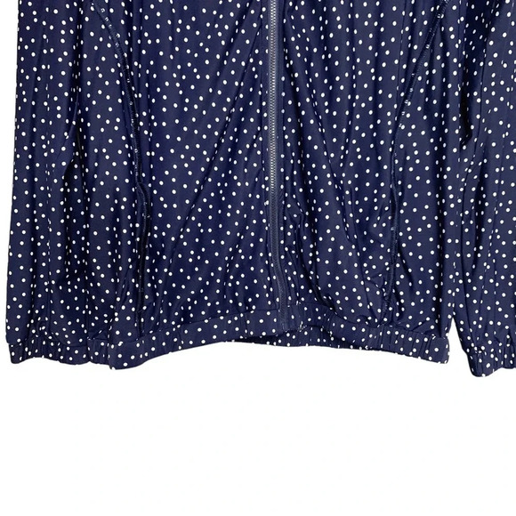 Tommy Bahama Navy Blue White Polka Dot Island Active Cover up Jacket Size Medium - Picture 9 of 9